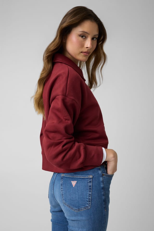 Sweatshirt mit halbem Reißverschluss