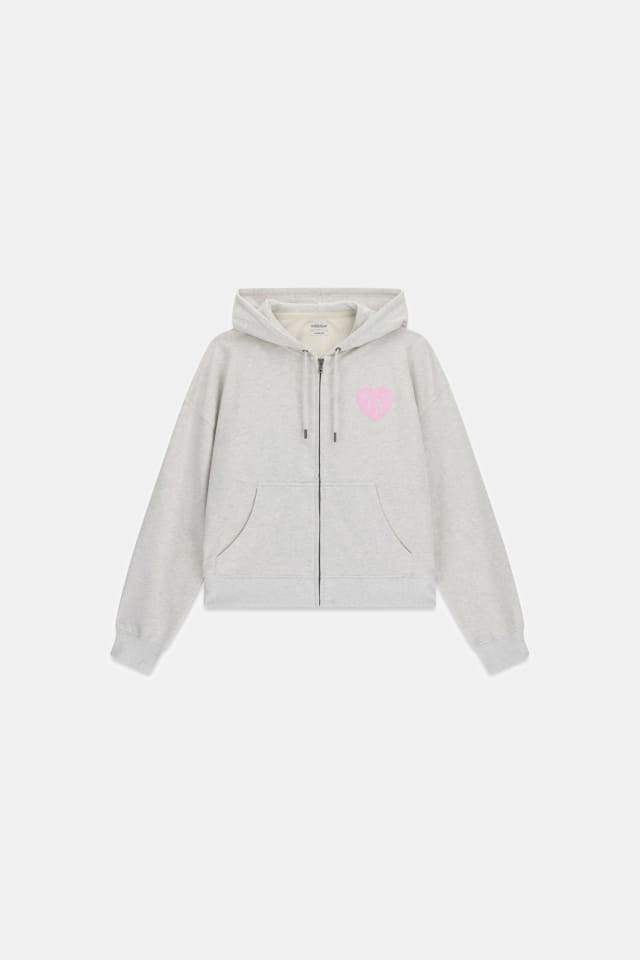 Moletom com zíper frontal estampado