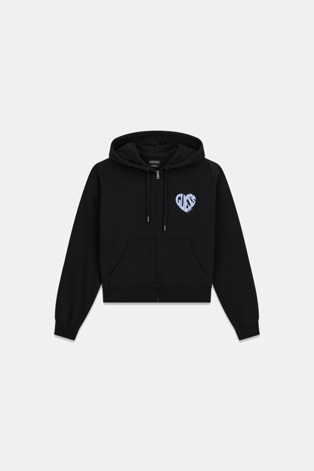 Moletom com zíper frontal estampado