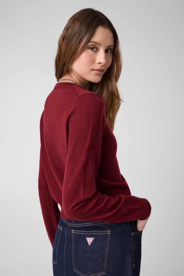 Strickjacke aus Wollmischgewebe
