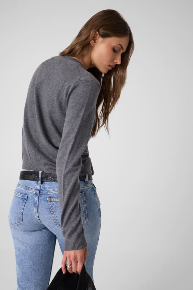 Strickjacke aus Wollmischgewebe