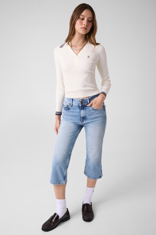 Bestickter Polopullover