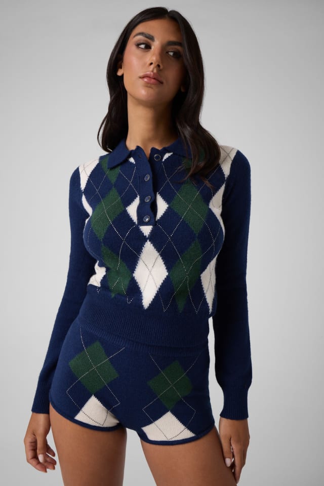 Jersey polo a cuadros