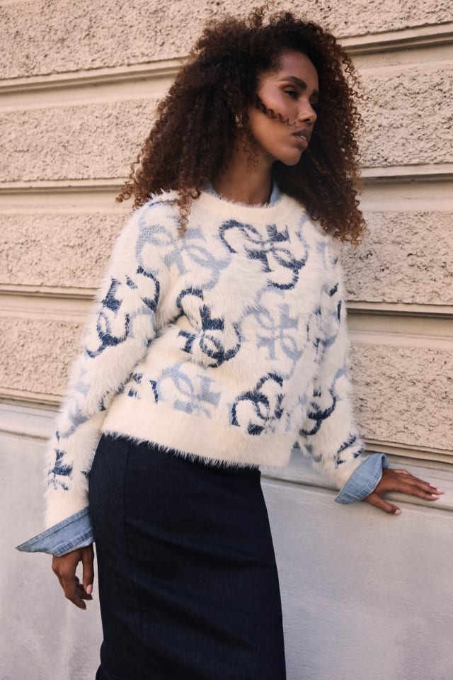 Pull en fausse fourrure