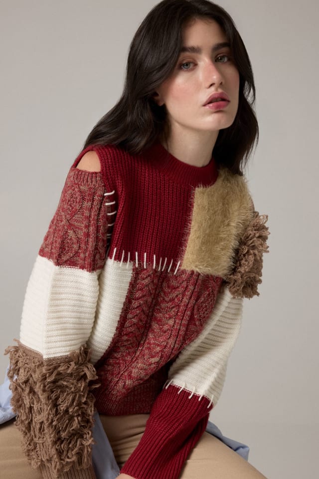 Maglione patchwork