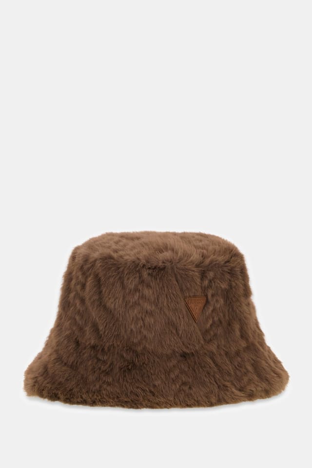 Cappello intrecciato in pelliccia sintetica
