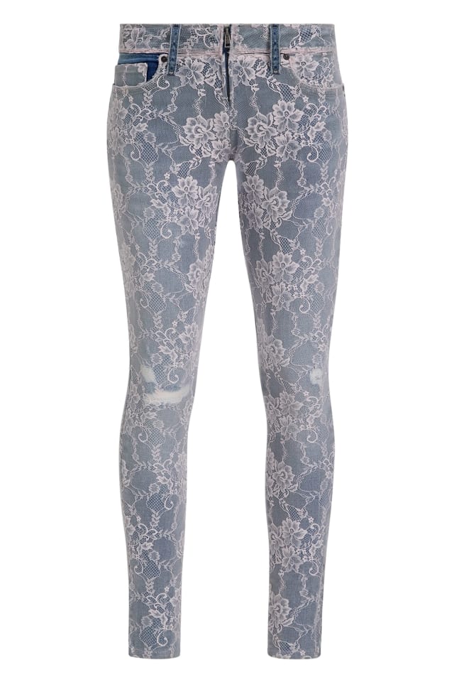 Jeans skinny de renda