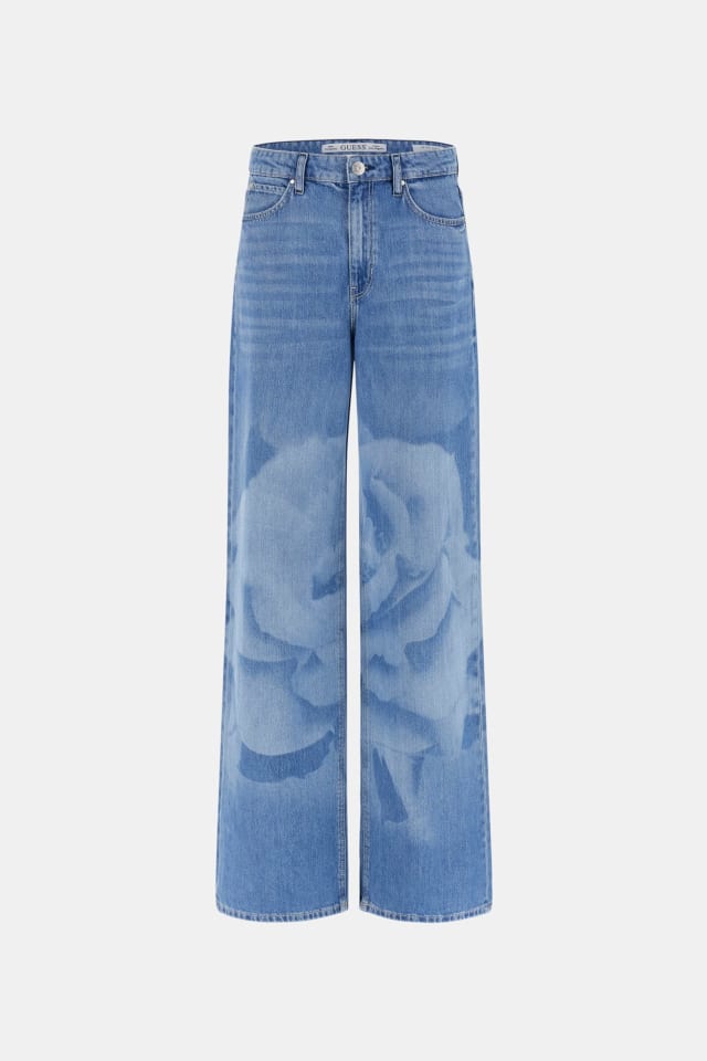 Jeans de pierna ancha estampados