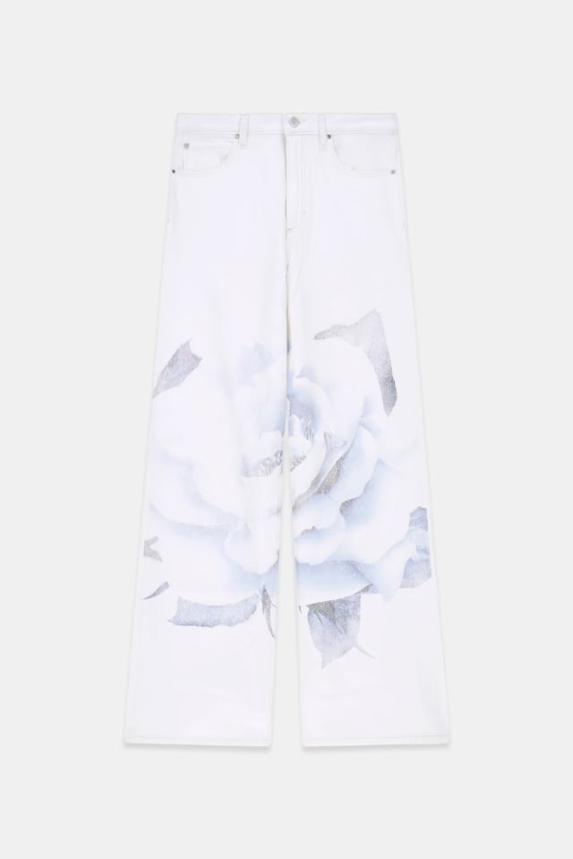Jeans estampados de perna larga