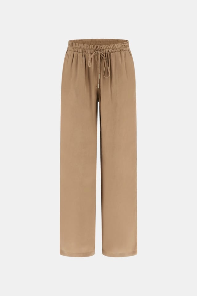 Pantalones jogger de pierna acampanada de twill