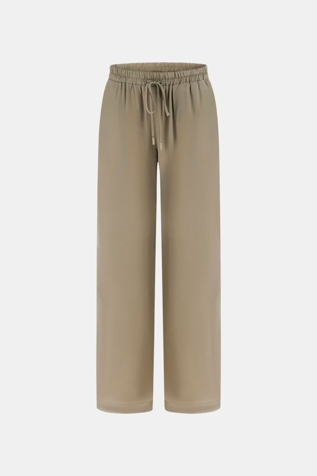 Pantalones jogger de pierna acampanada de twill