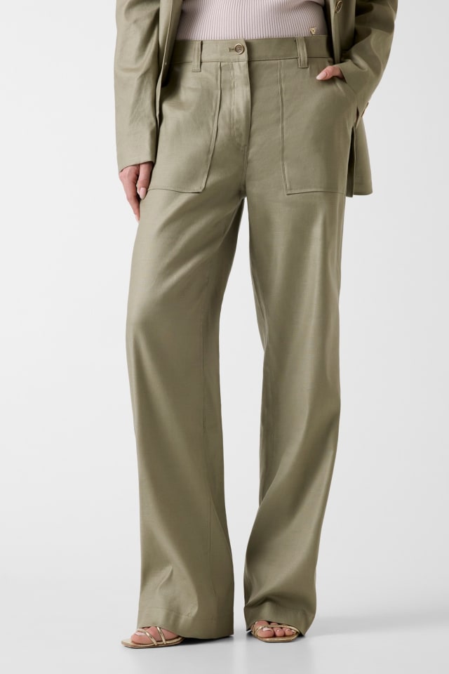 Pantalones de carpintero de mezcla de lino