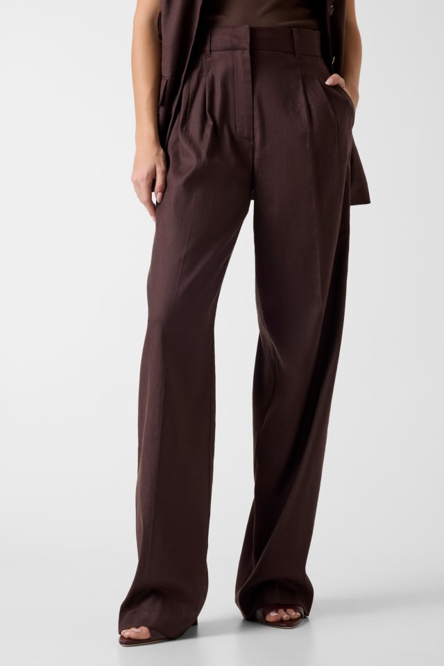 Pantalones de mezcla de lino