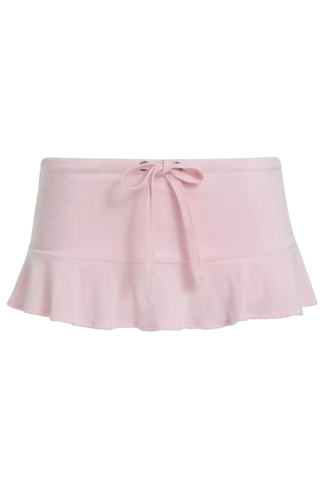 Viscose-blend mini skirt