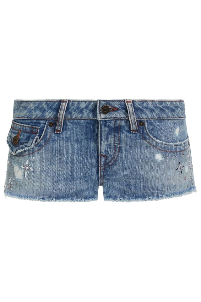 Shorts vaquero con pedrería