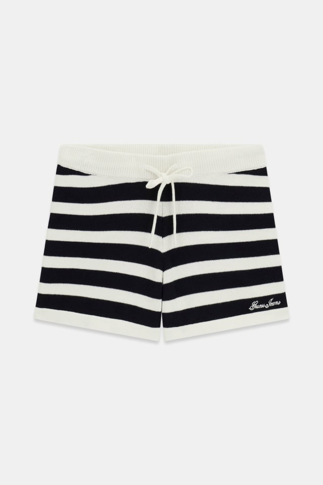 Short de malha listrado