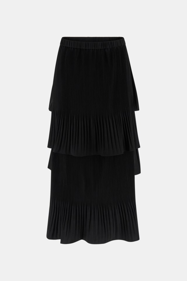 Falda maxi plisada