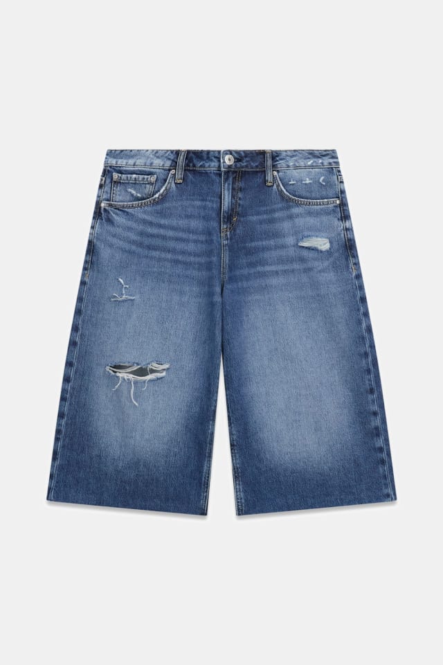 Bermuda de denim baggy