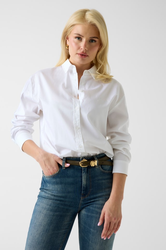 Oversized poplin overhemd