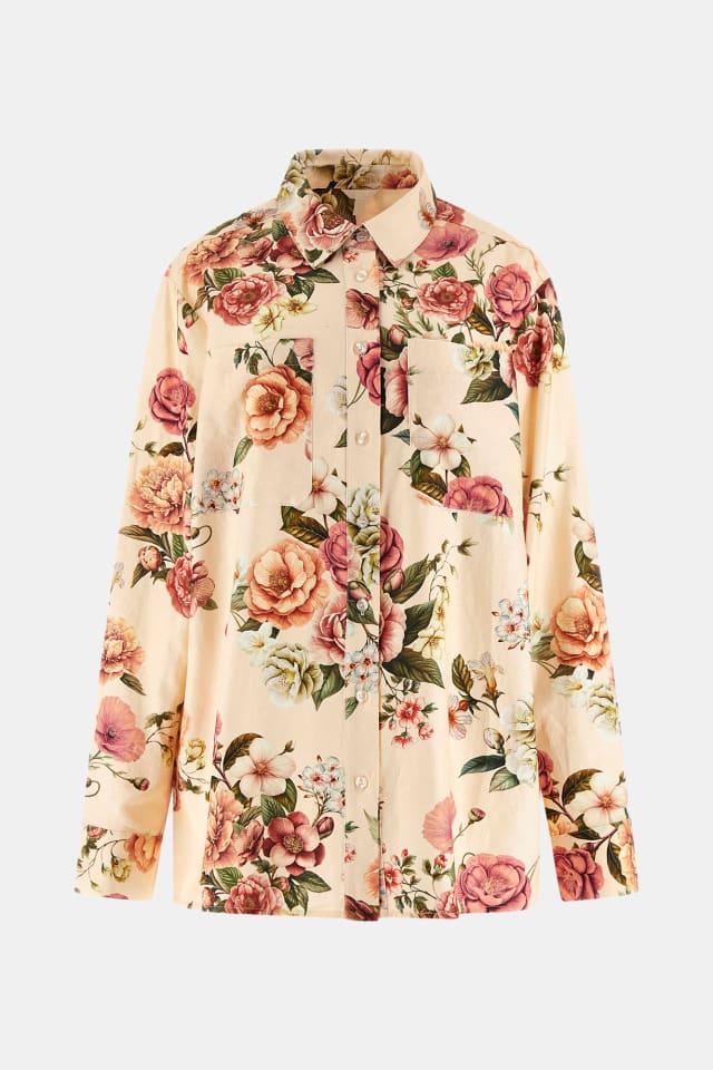 Camisa de mezcla de lino