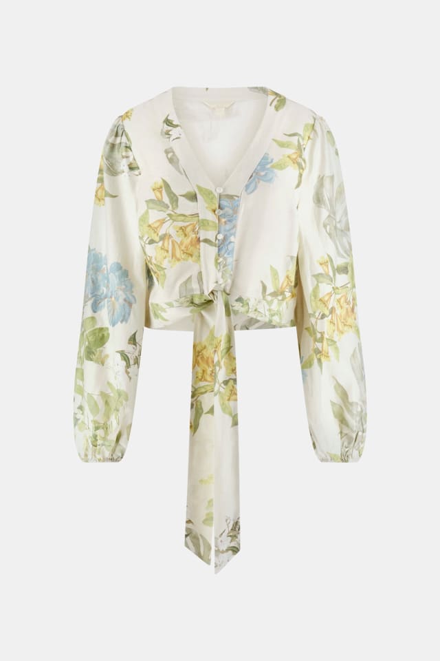 Camisa de mistura de linho