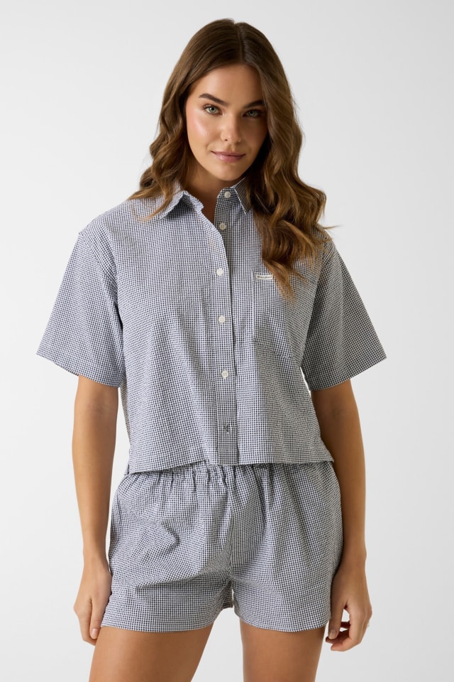 Camisa de cuadros boxy