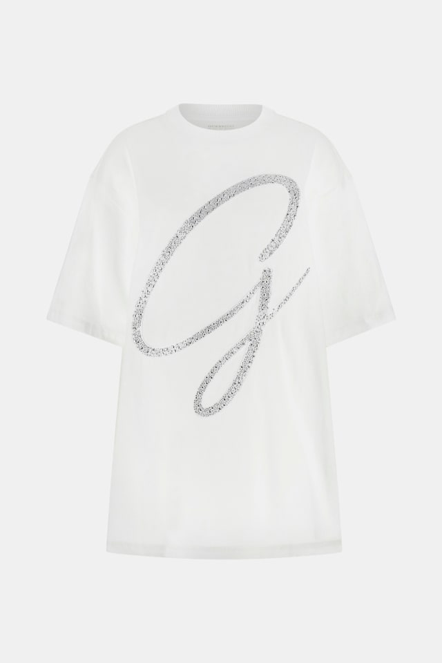 Camiseta con logo de gran tamaño