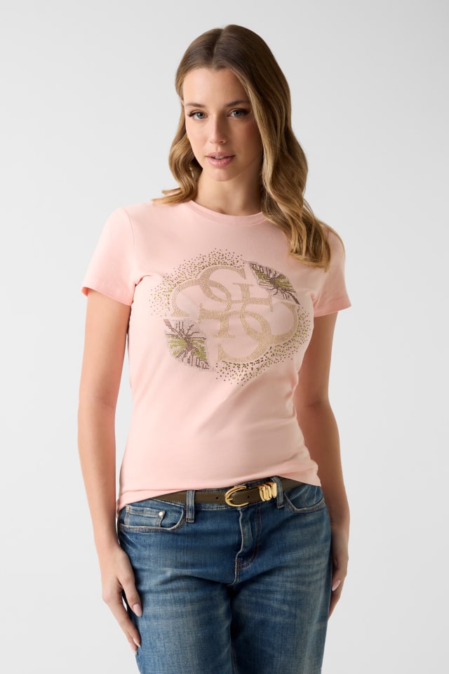 T-shirt con strass 4G