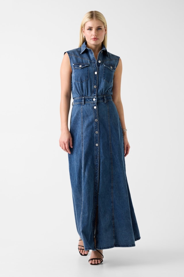 Denim maxi dress