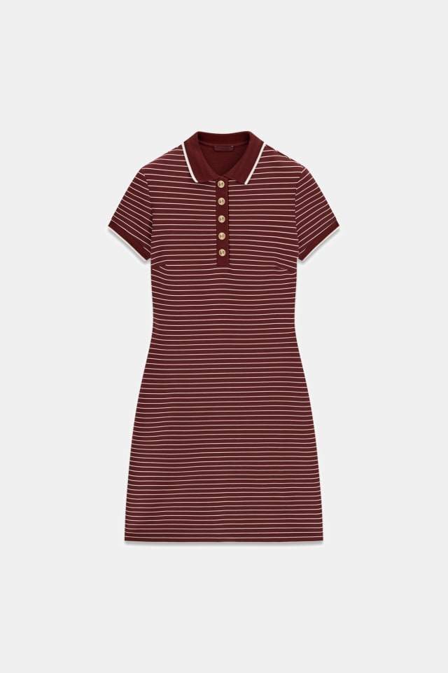 Polo listrado dress