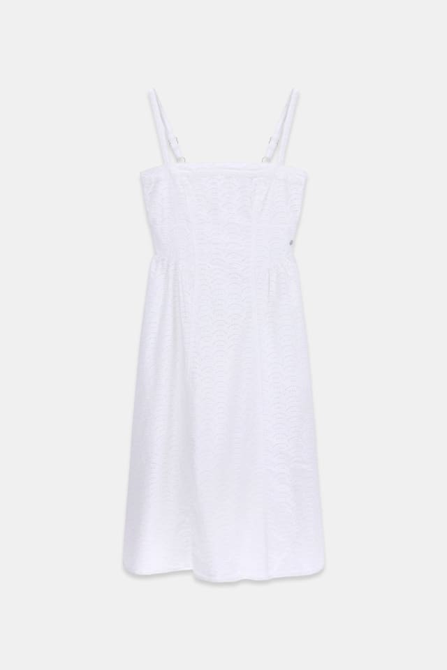 Eyelets midi dress