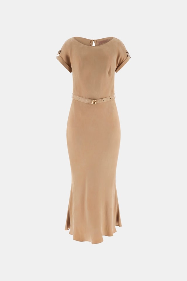 Vestido midi de mezcla de viscosa