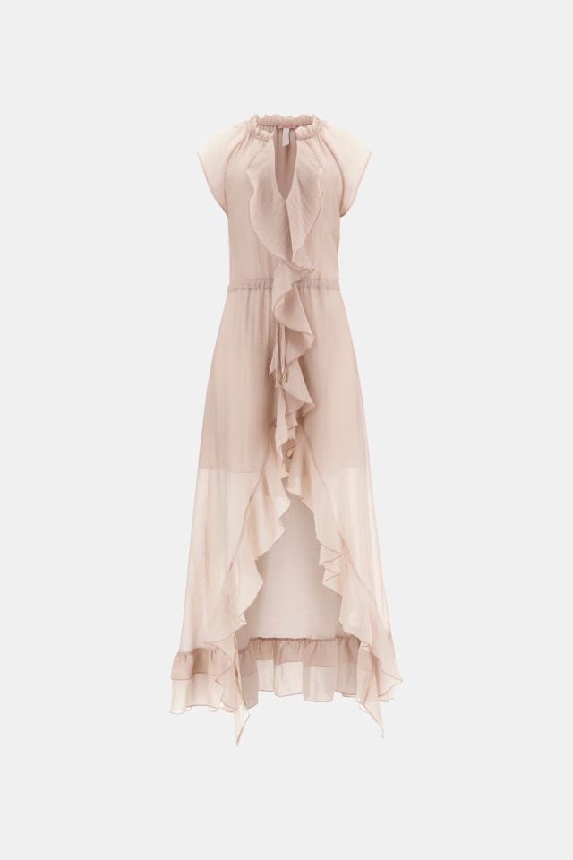 Vestido largo con volantes