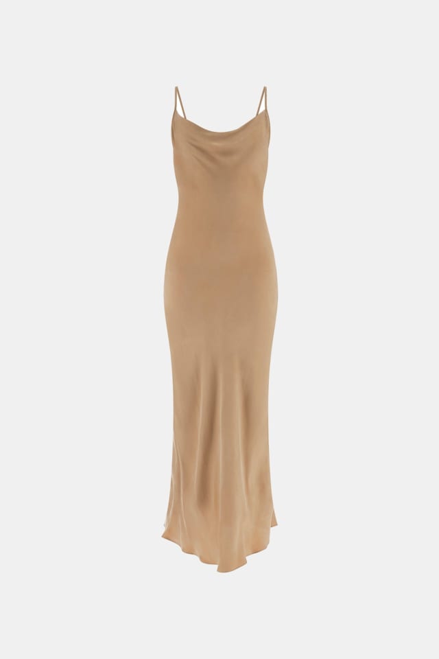 Vestido midi de cetim