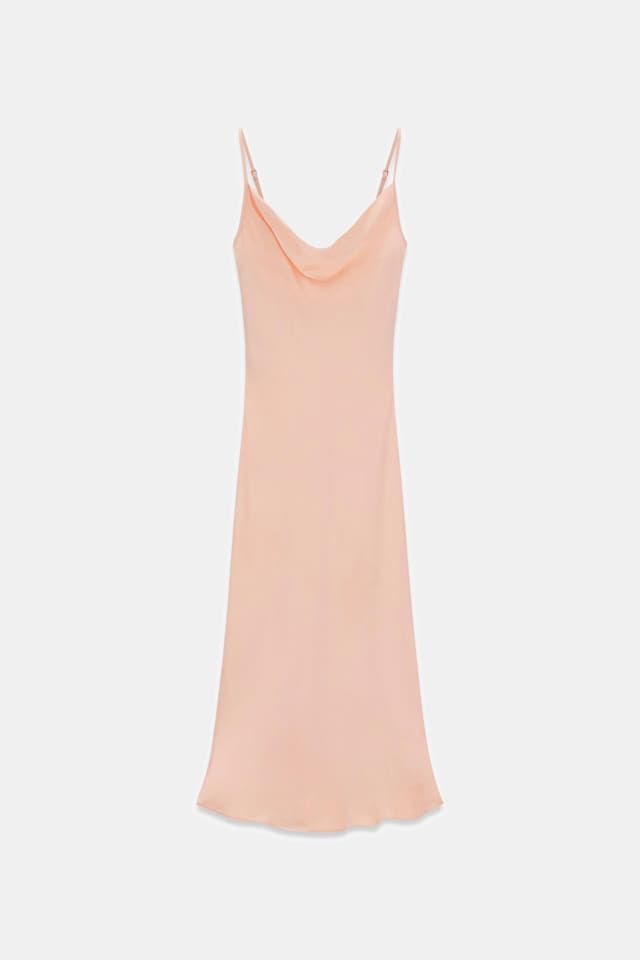 Vestido midi de cetim
