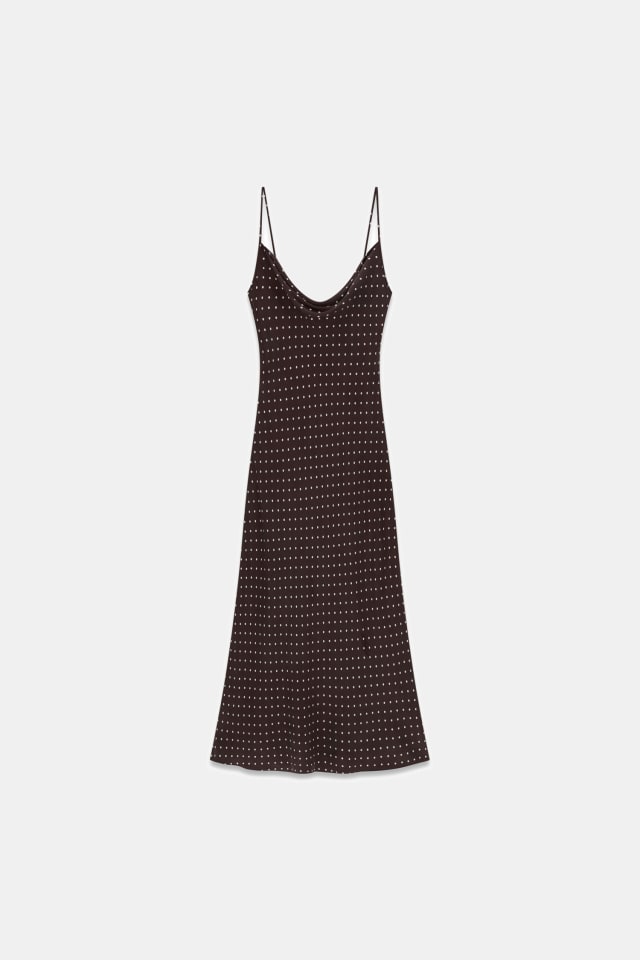 Vestido midi de cetim