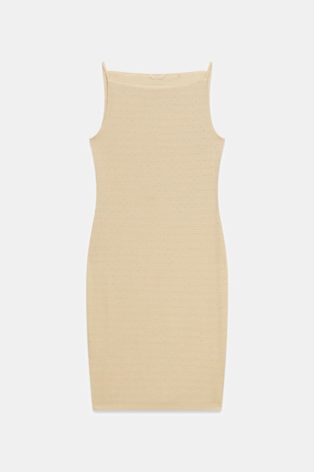 Decote barco midi dress