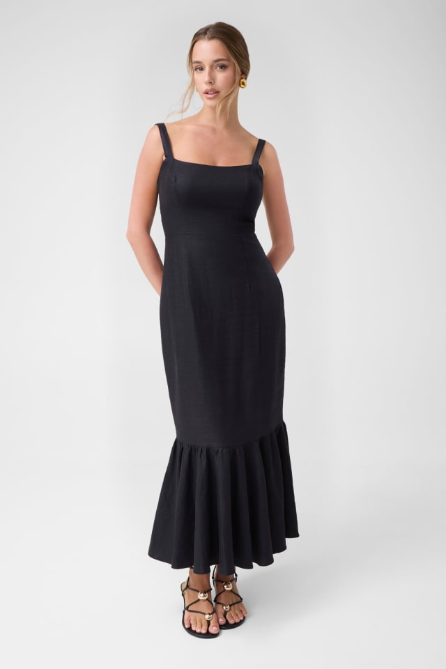 Mistura de linho dress