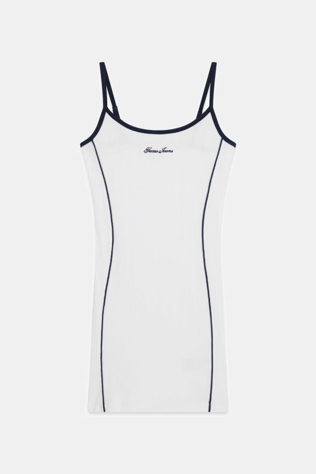 Vestido mini con logo bordado