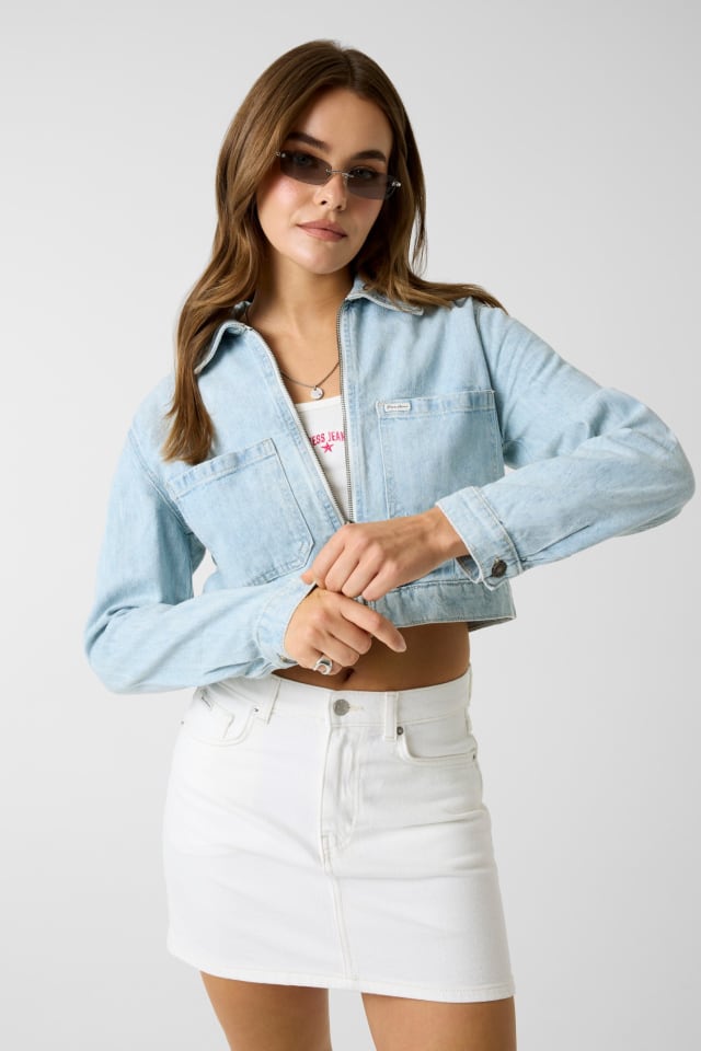 Giacca di jeans cropped