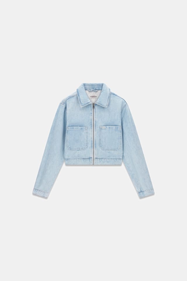 Chaqueta de mezclilla recortada