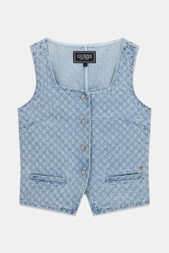 Colete de denim