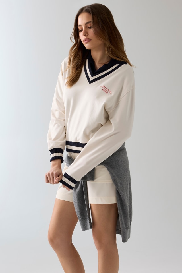 Sweatshirt met V-hals