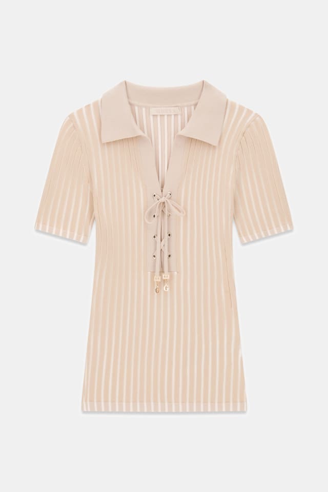 Suéter Polo con cordones