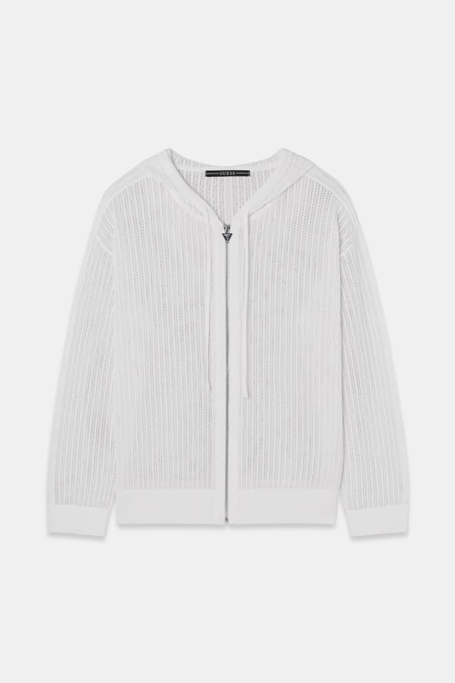 Hooded mesh sweatshirt