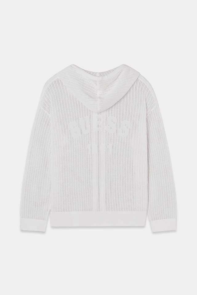 Hooded mesh sweatshirt