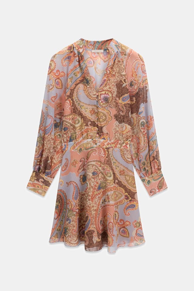 Vestido con estampado paisley