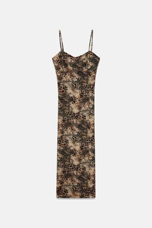 Vestido estampado animal