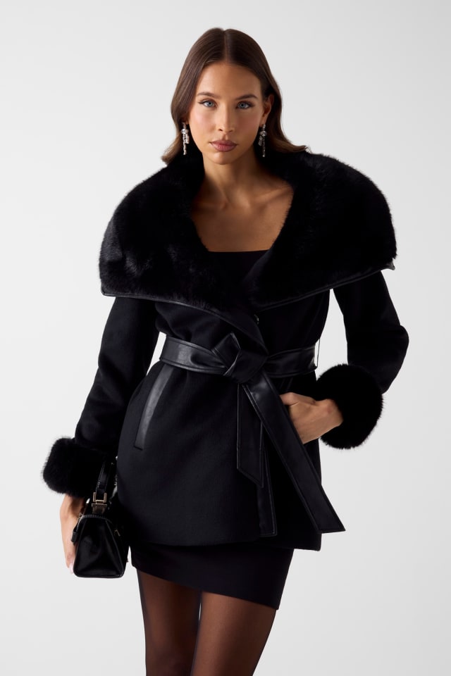Wool-blend coat