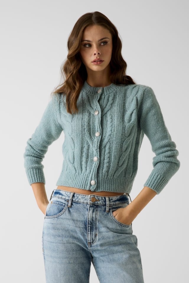 Wool-blend cardigan